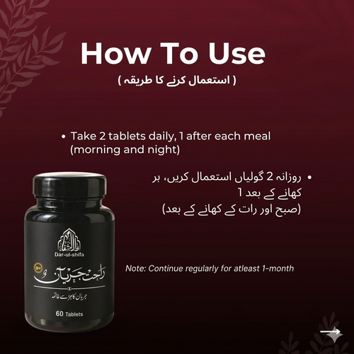 Rahat-e-Jaryan 60 tablets
